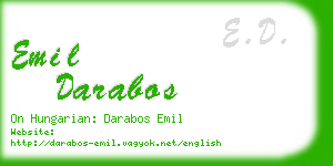 emil darabos business card